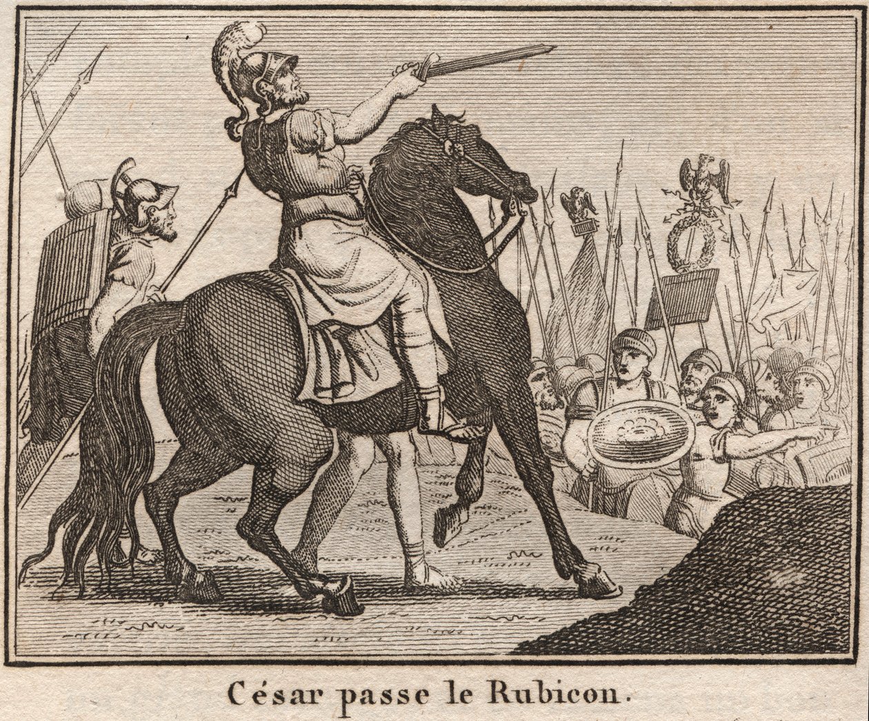Juliusz Cezar (100-44 p.n.e.) Przekraczanie Rubikonu - „”Le Passage du Rubicon autorstwa Julesa Cesara”” Rzymski generał Jules Cesar przekroczył Rubikon 11/01/49 p.n.e. „” Rollin of You autorstwa Anonymous Anonymous