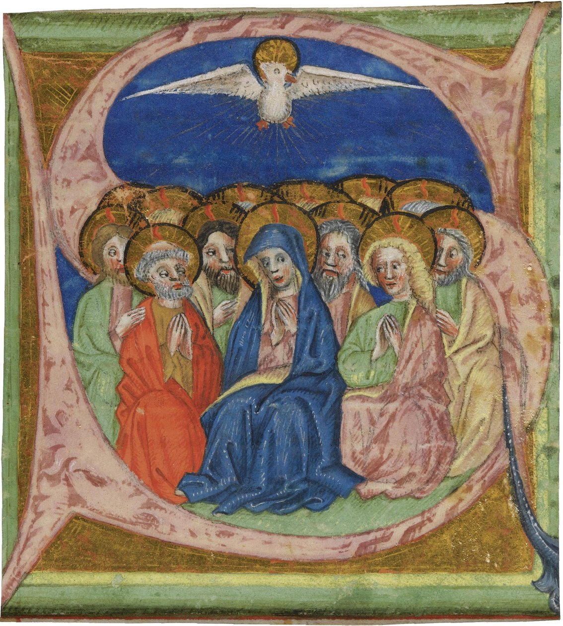 "La pentecote" (Zielone Świątki) Lettrine s tiree d