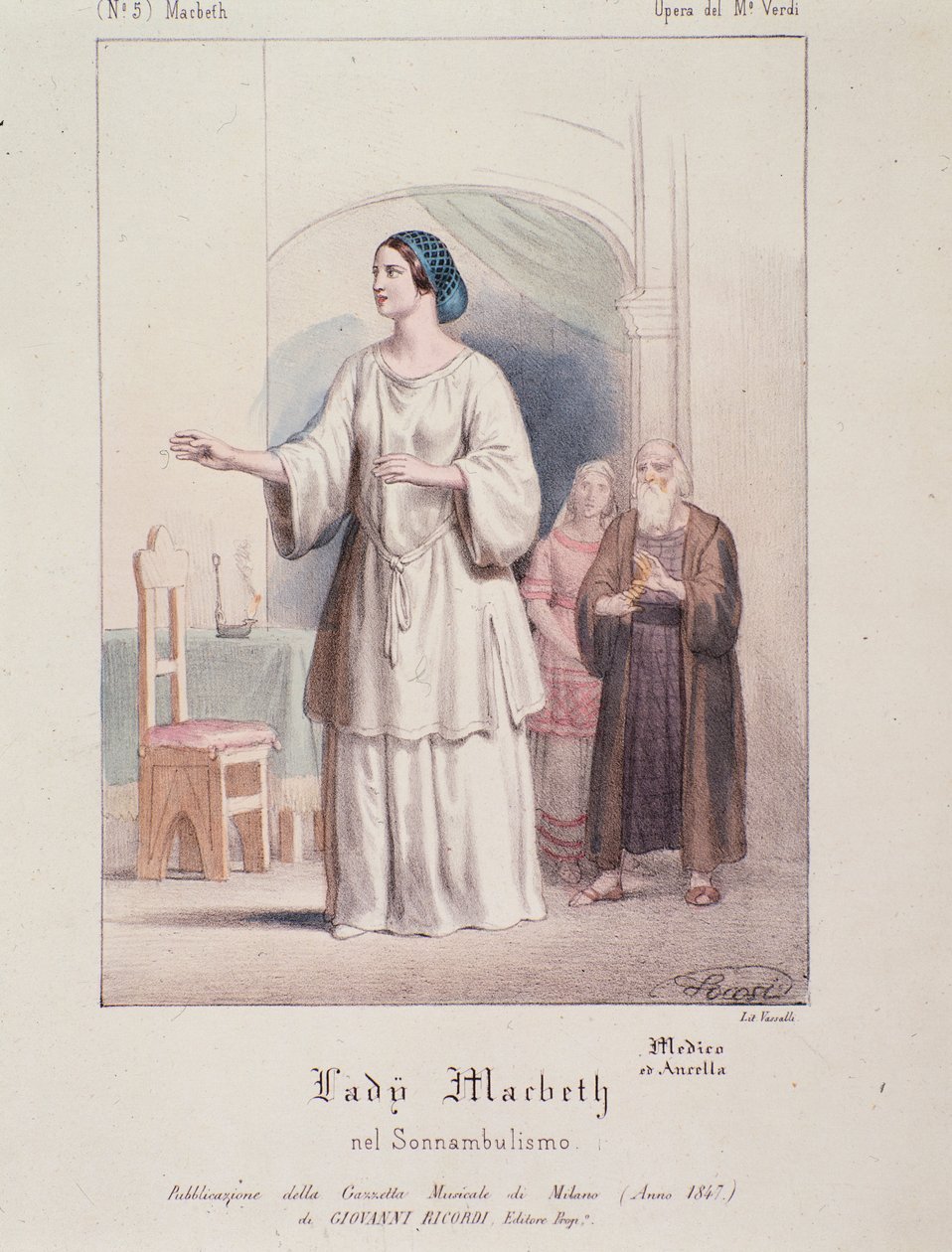 Postać Lady Makbet w Makbecie, opera Giuseppe Verdi autorstwa Anonymous Anonymous