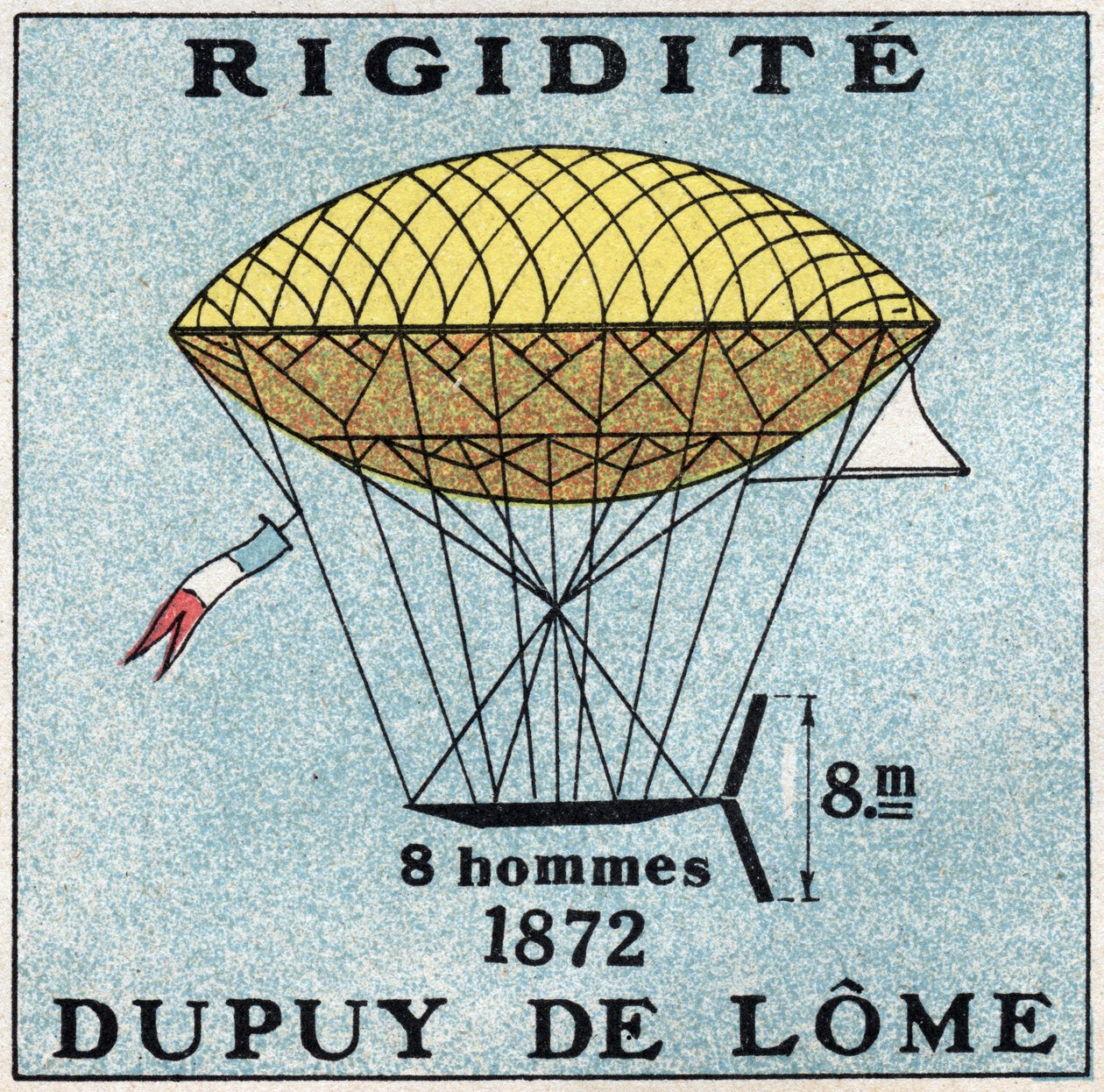 Les balloons: ballon haubanne Henri Dupuy de Lome (1816-1885) w 1872 r. Anonimowa ilustracja z 1925 r. Ze zbiorów prywatnych. autorstwa Anonymous Anonymous