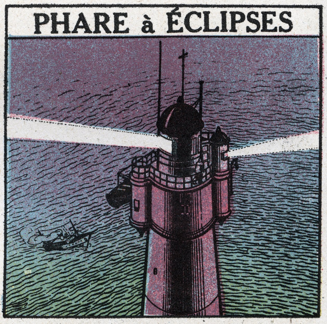 Sygnały świetlne: Latarnia morska Eclipses. Anonimowa ilustracja z 1925 r. Ze zbiorów prywatnych. autorstwa Anonymous Anonymous
