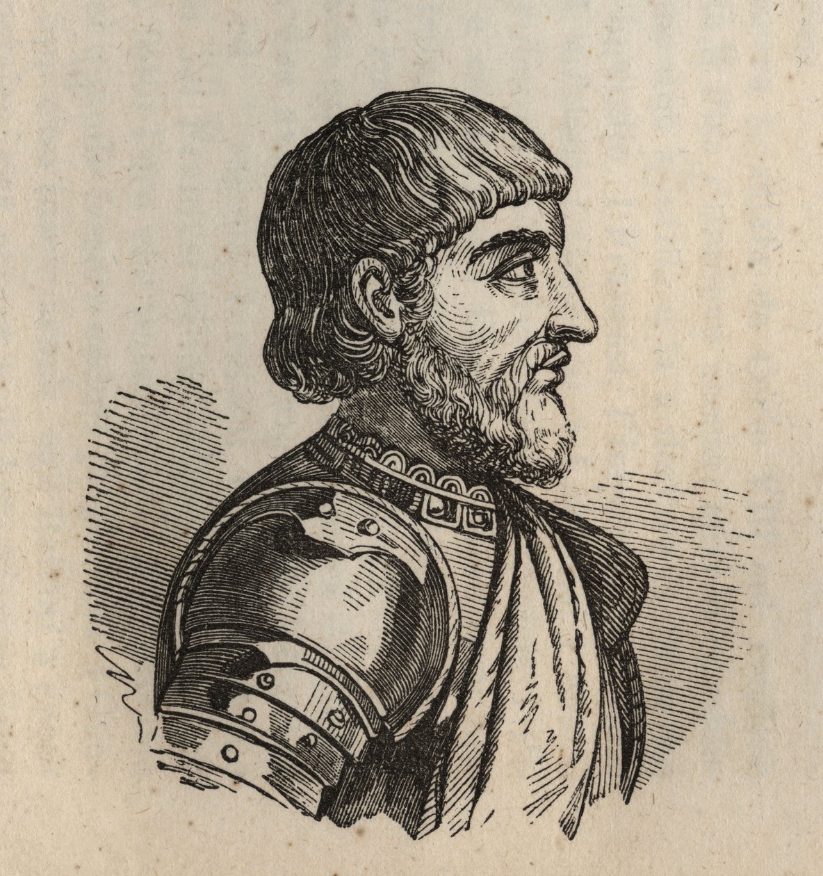 Mateusz według Viscontiego (Mathieu II Visconti) - Matteo II Visconti - 1319-1355 - grawerowanie - autorstwa Anonymous Anonymous