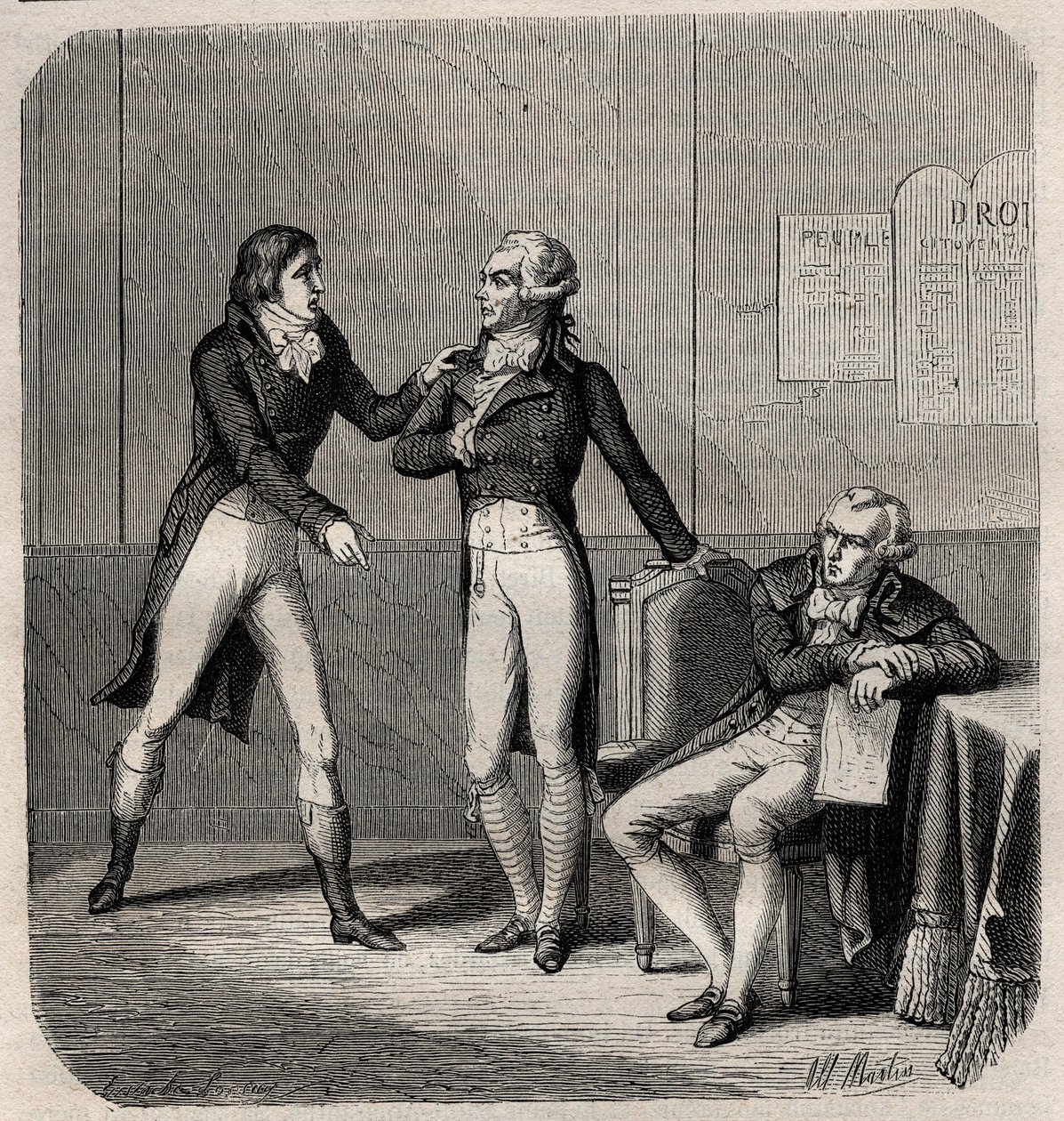 Maximilien Robespierre - Louis de Saint-Just (Saint-Just autorstwa Anonymous Anonymous