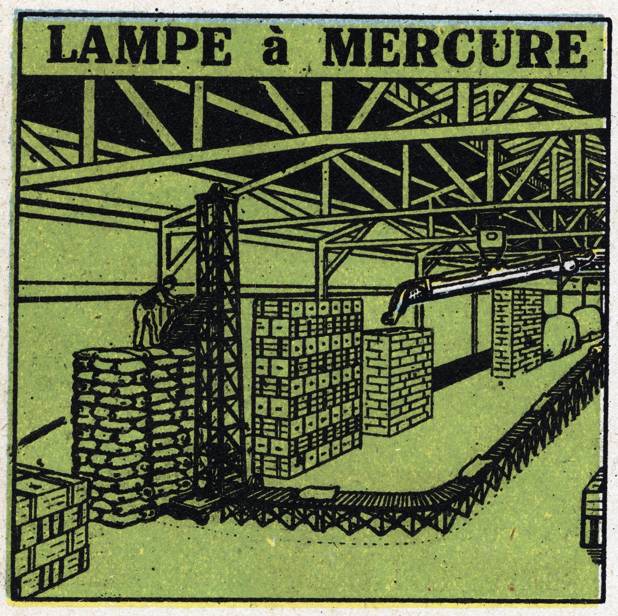Nowe właściwości gazu: lampa rtęciowa. Anonimowa ilustracja z 1925 r. Ze zbiorów prywatnych. autorstwa Anonymous Anonymous