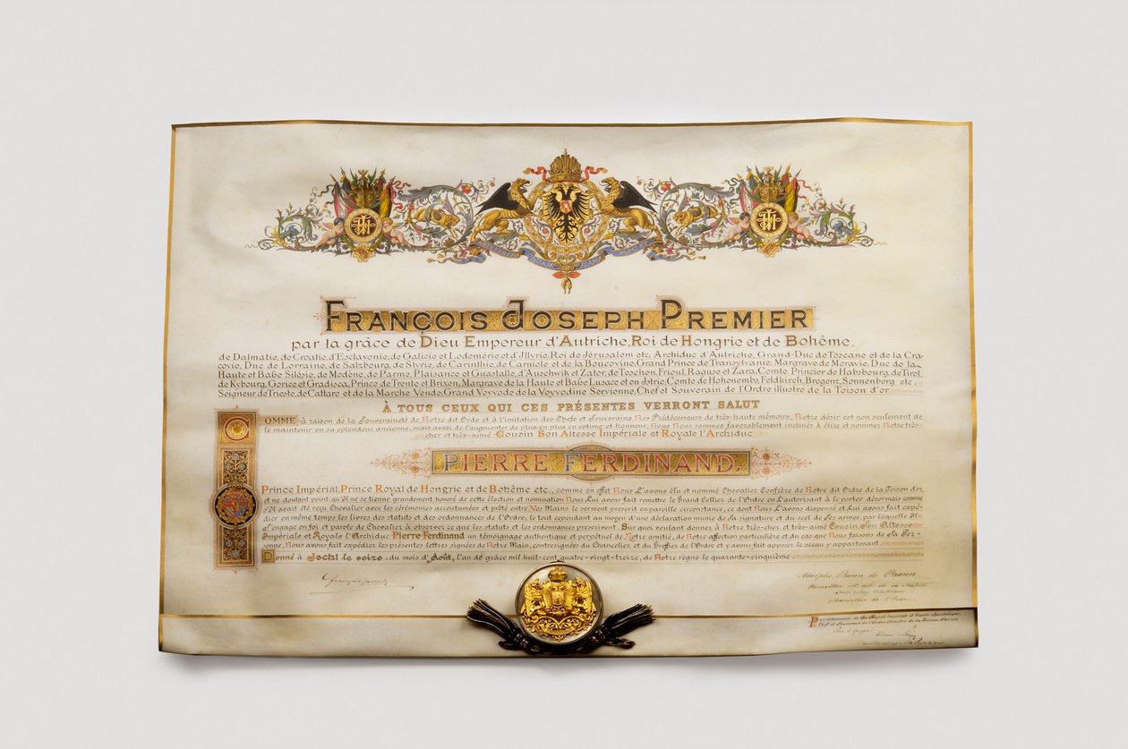 Order Złotego Runa: Austriackie Złote Runo - Diplôme d