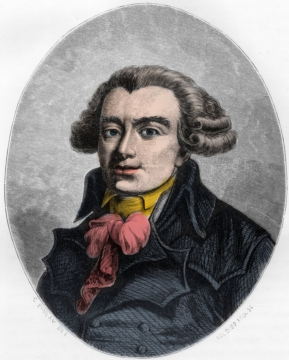 PIERRE VICTORIEN VERGNIAUD Francuski rewolucyjny mąż stanu - Portret Pierre Victorien Vergniaud (1753-1793), francuski polityk Girondin - Rycina z 1863 r. w „Czerwonej księdze - Histoire De L