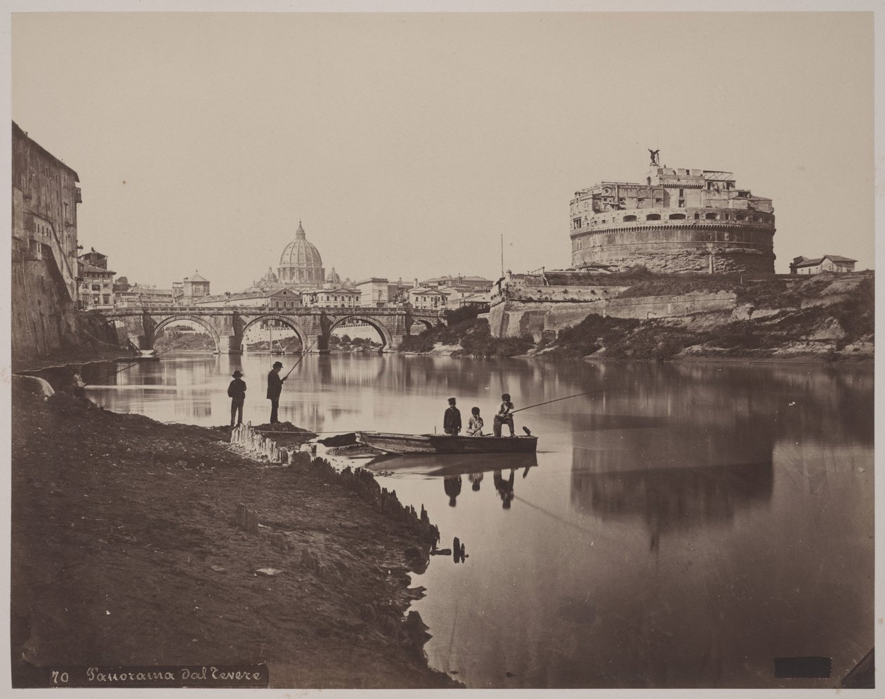 Panorama Tybru, ok. 1865 (odbitka albuminowa ze szklanego negatywu) autorstwa Anonymous Anonymous
