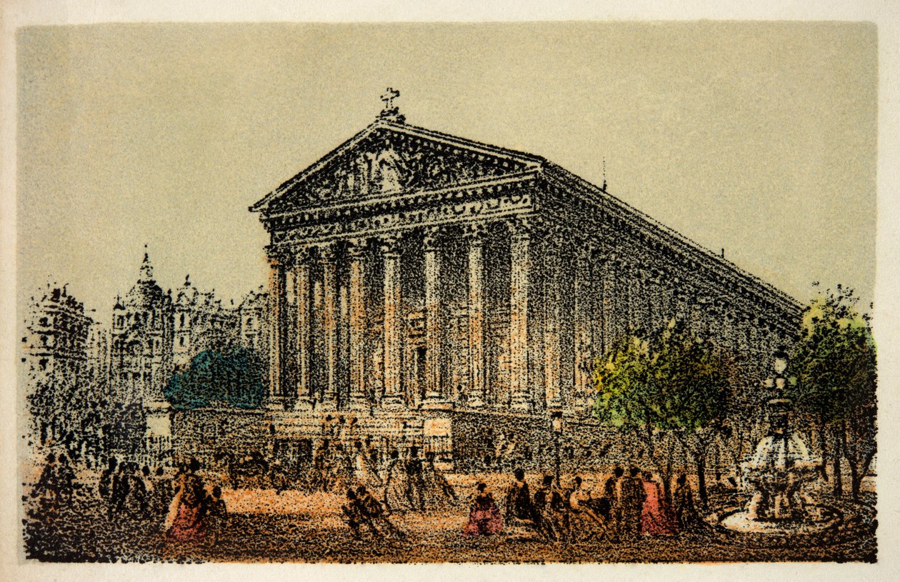 Paryż 1874: Kościół La Madeleine, kolekcja prywatna autorstwa Anonymous Anonymous