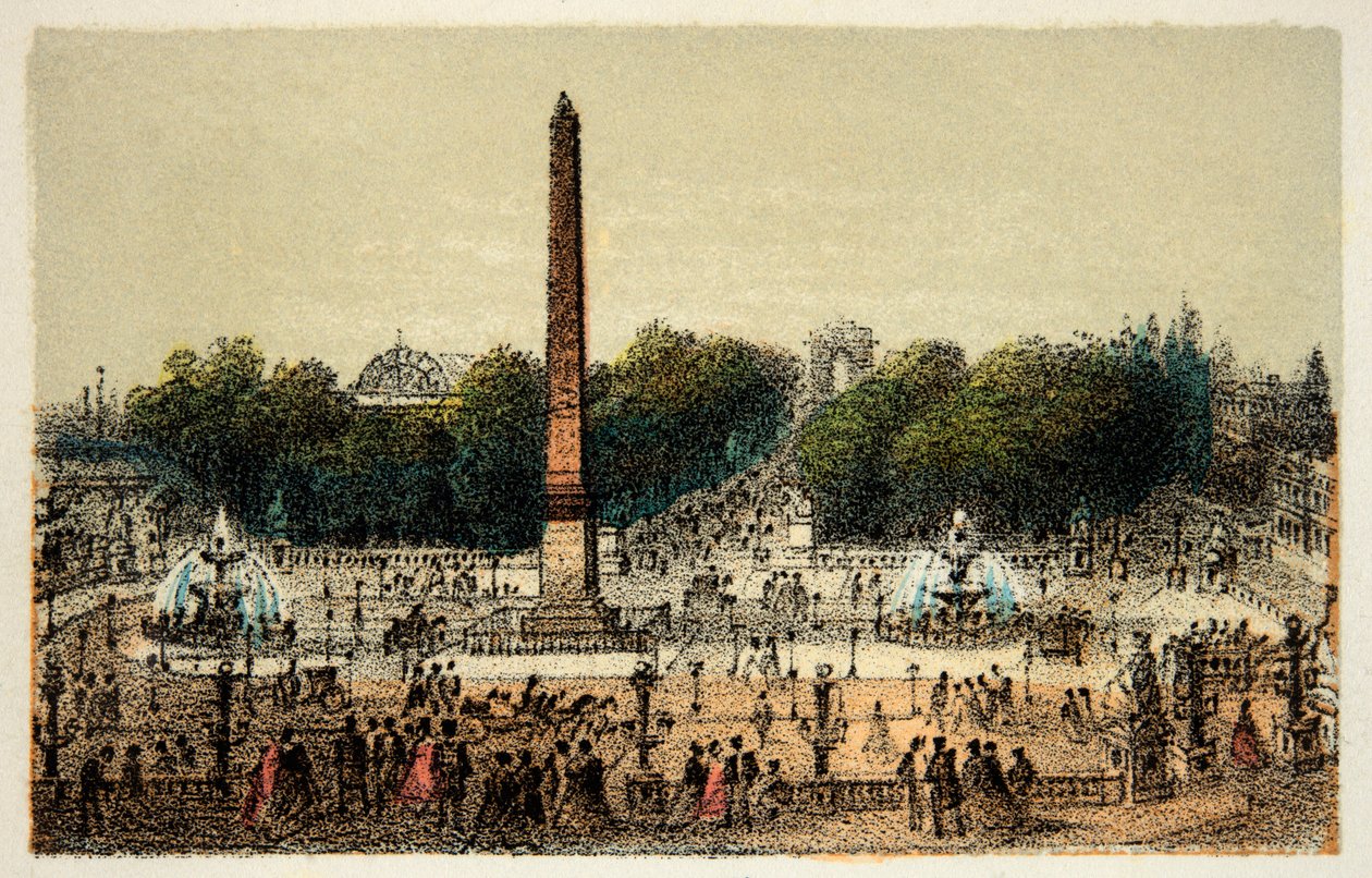 Paryż 1874: Place de la Concorde, kolekcja prywatna autorstwa Anonymous Anonymous