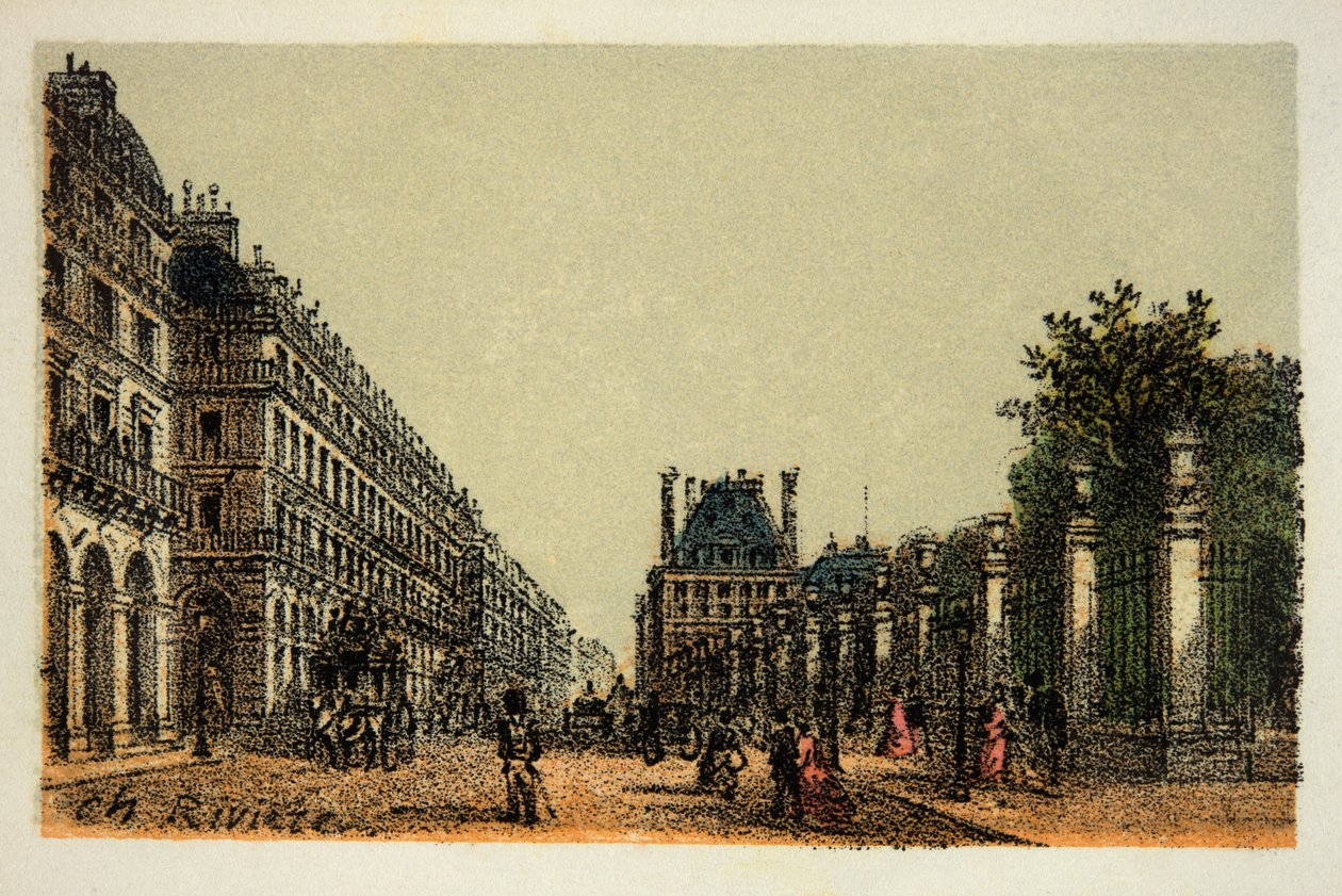Paryż 1874: Rue de Rivoli, kolekcja prywatna autorstwa Anonymous Anonymous