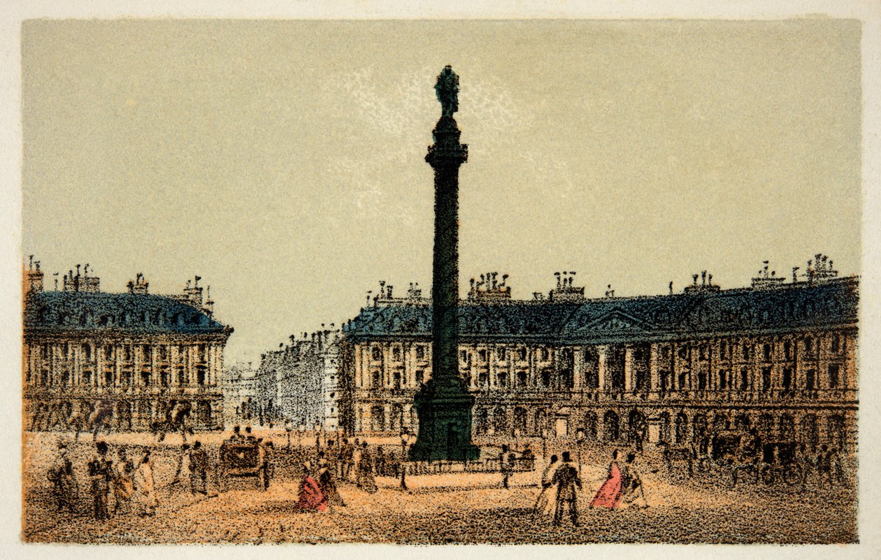 Paryż 1874: The Place Vendome, kolekcja prywatna autorstwa Anonymous Anonymous