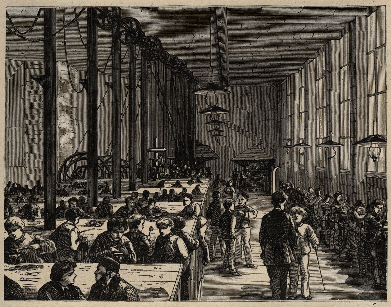 Paryż, Miejska Szkoła Zawodowa Diderot - rycina 1890 autorstwa Anonymous Anonymous