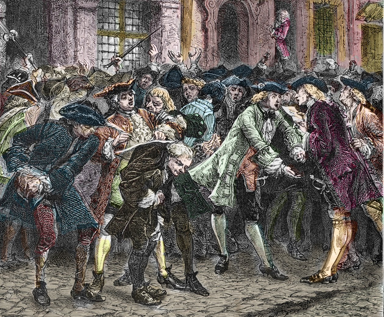 Dzielnica Paryż IV - La rue Quincampoix en 1720 a l