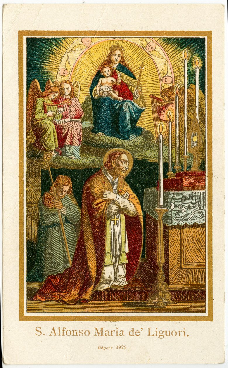 Pobożny obraz: Alfonso Maria de Liguori (rycina) autorstwa Anonymous Anonymous
