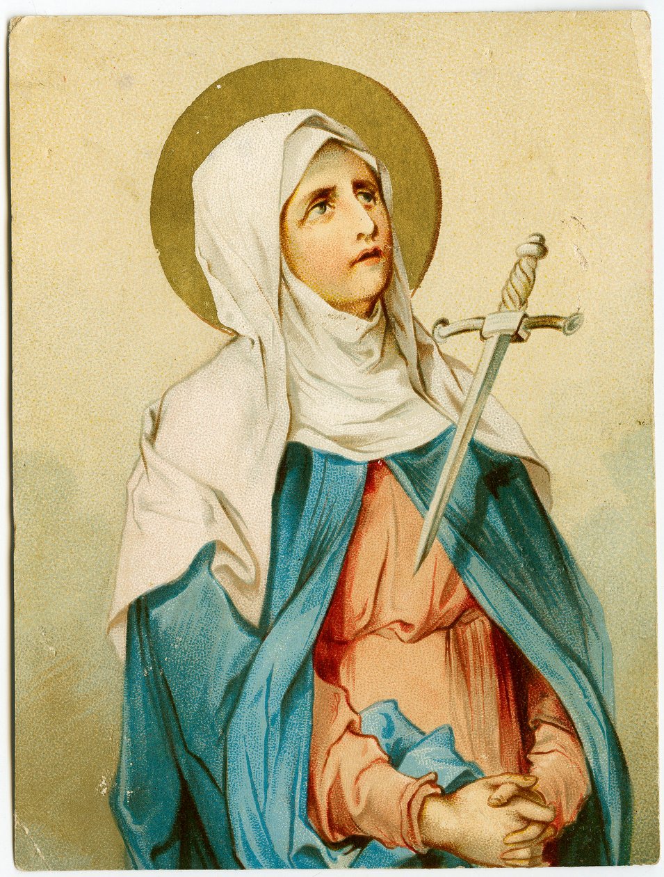 Pobożny obraz: Mater dolorosa (chromolitografia) autorstwa Anonymous Anonymous