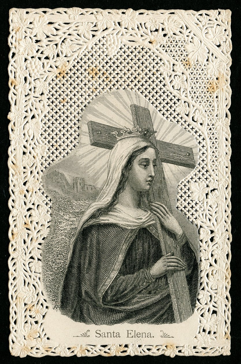 Pobożny wizerunek: św. Helena, matka Konstantyna Wielkiego (rycina) autorstwa Anonymous Anonymous