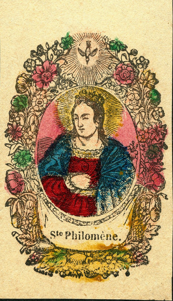 Pobożny obraz: Św. Filomena (odbitka episkopalna) autorstwa Anonymous Anonymous