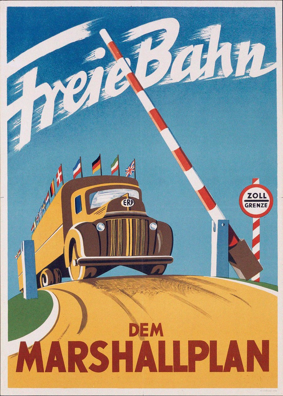 Plan Marshall ou Program de retablissement europeen (Europejski Program Odbudowy ou ERP) (1948-1952) - Bezpłatny przejazd dla Planu Marshalla par Anonymous autorstwa Anonymous Anonymous