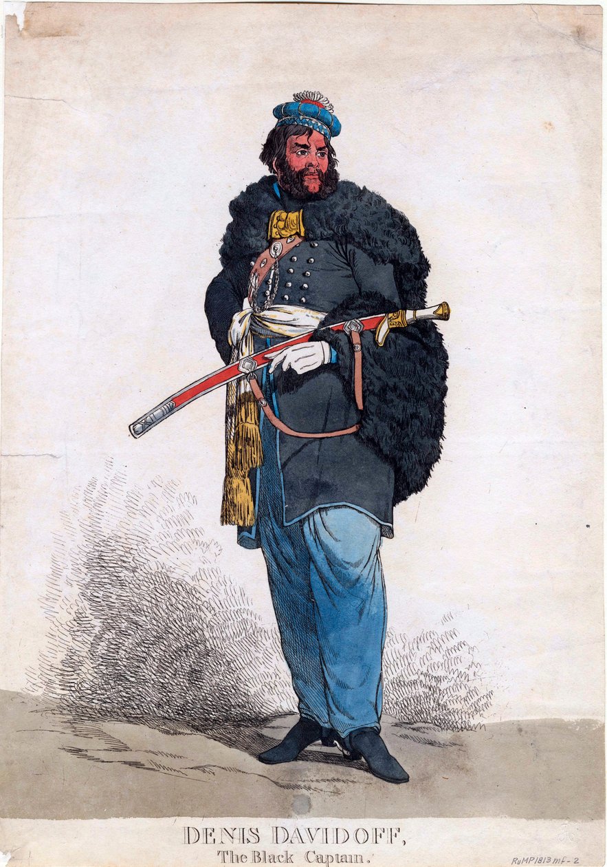 ""Portret Denisa Davydova (Davidoff) (1784-1839)"" Anonimowy grawer 1813 Wym. 32,7x23 cm Kolekcja prywatna autorstwa Anonymous Anonymous