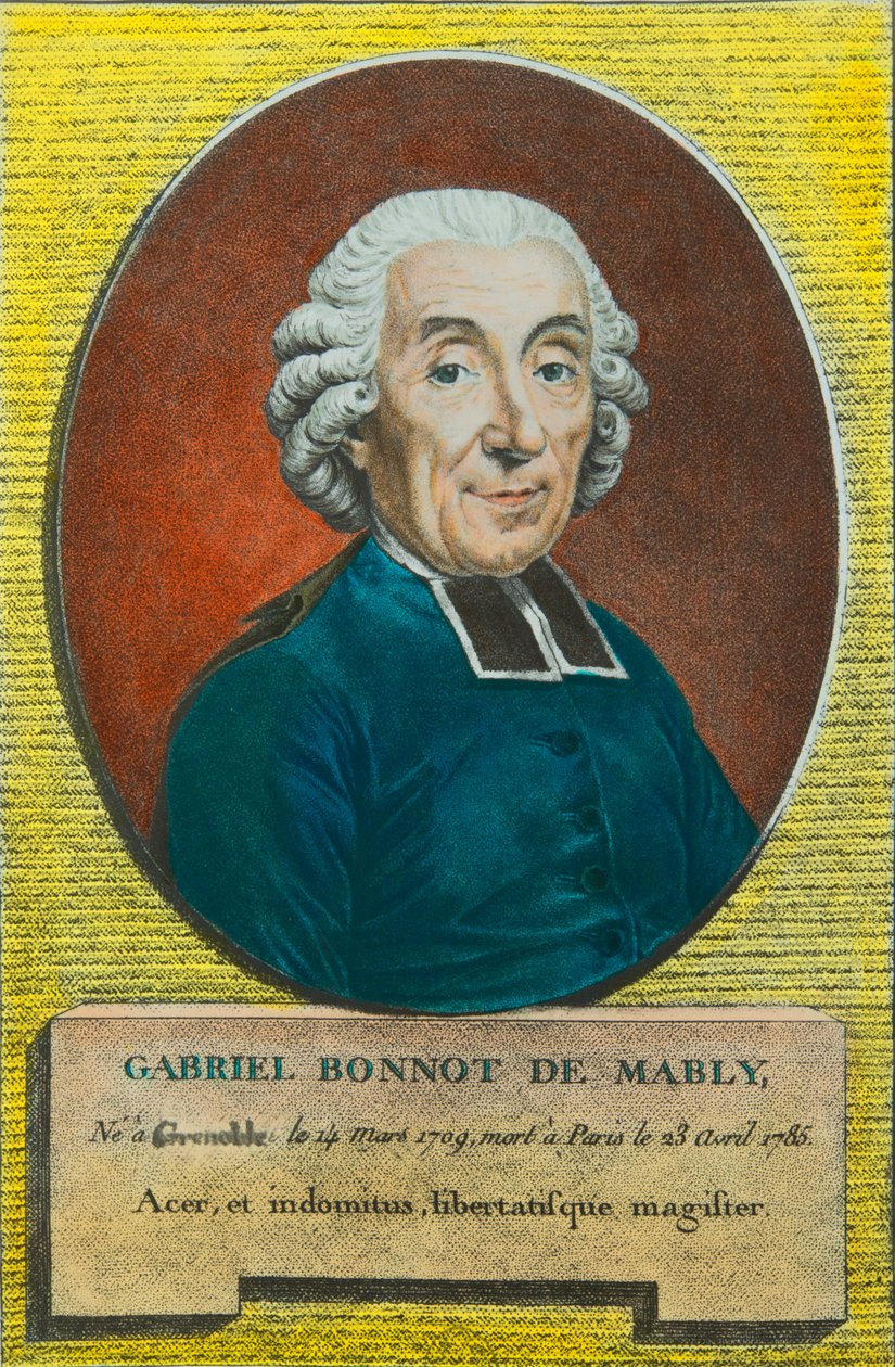 Portret opata Gabriela Bonnot de Mably (1709-1785) filozofa i prekursora utopijnego socjalizmu, kolekcja Privee autorstwa Anonymous Anonymous