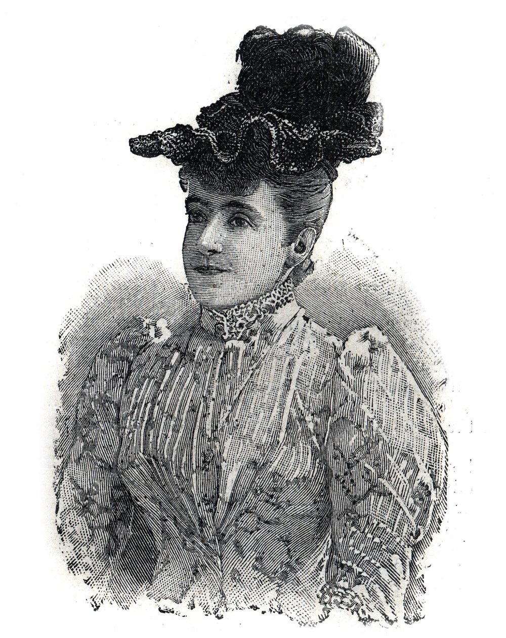 Portret Adeliny Patti (1843-1919), włoskiej piosenkarki. Grawer w „”Le Petro Parisien”” autorstwa Anonymous Anonymous