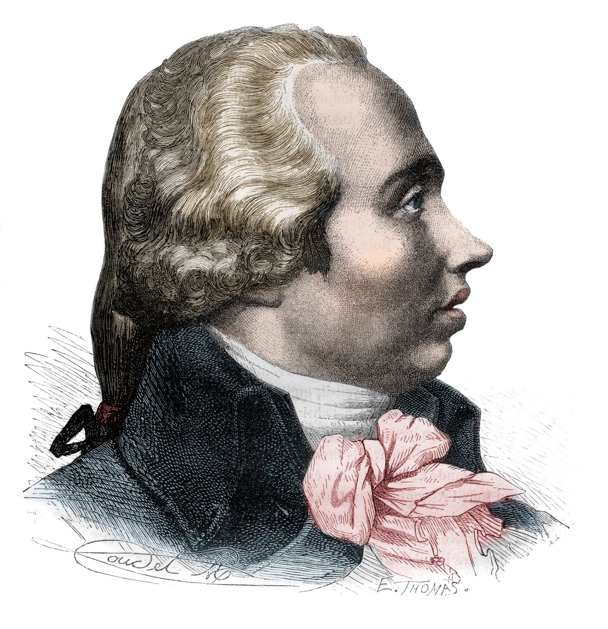 Portret Adrien-Marie Legendre (1752-1833) Francuski matematyk (lit) - portret autorstwa Adriena Marie Legendre, francuskiego matematyka (1752-1833) - Grawerowanie w „Histoire des Girondins” Alphonse de Lamartine (1790-1869) 1865- 1866 - Kolekcja prywatna autorstwa Anonymous Anonymous
