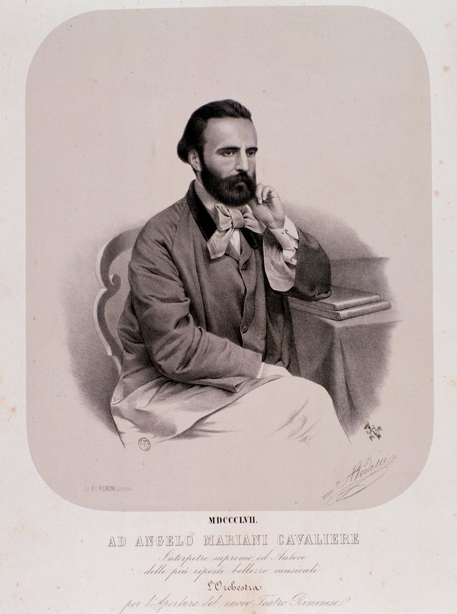 Portret Angelo Mariani (litografia) autorstwa Anonymous Anonymous