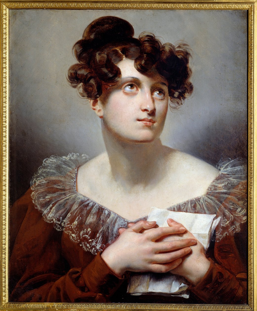 Portret Anne Francoise Boutet o imieniu Mademoiselle Mars (1779-1847) francuska aktorka. Anonimowe malowanie autorstwa Anonymous Anonymous