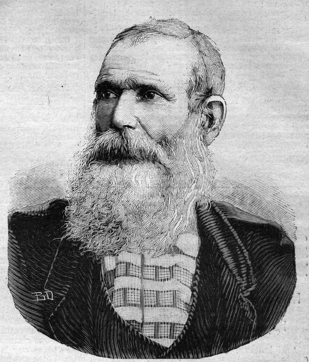 Portret Antoine Bonelli, znanego jako „Bellacoscia”, korsykańskiego bandyty. Grawer w „”Le Peute Parisien”” autorstwa Anonymous Anonymous