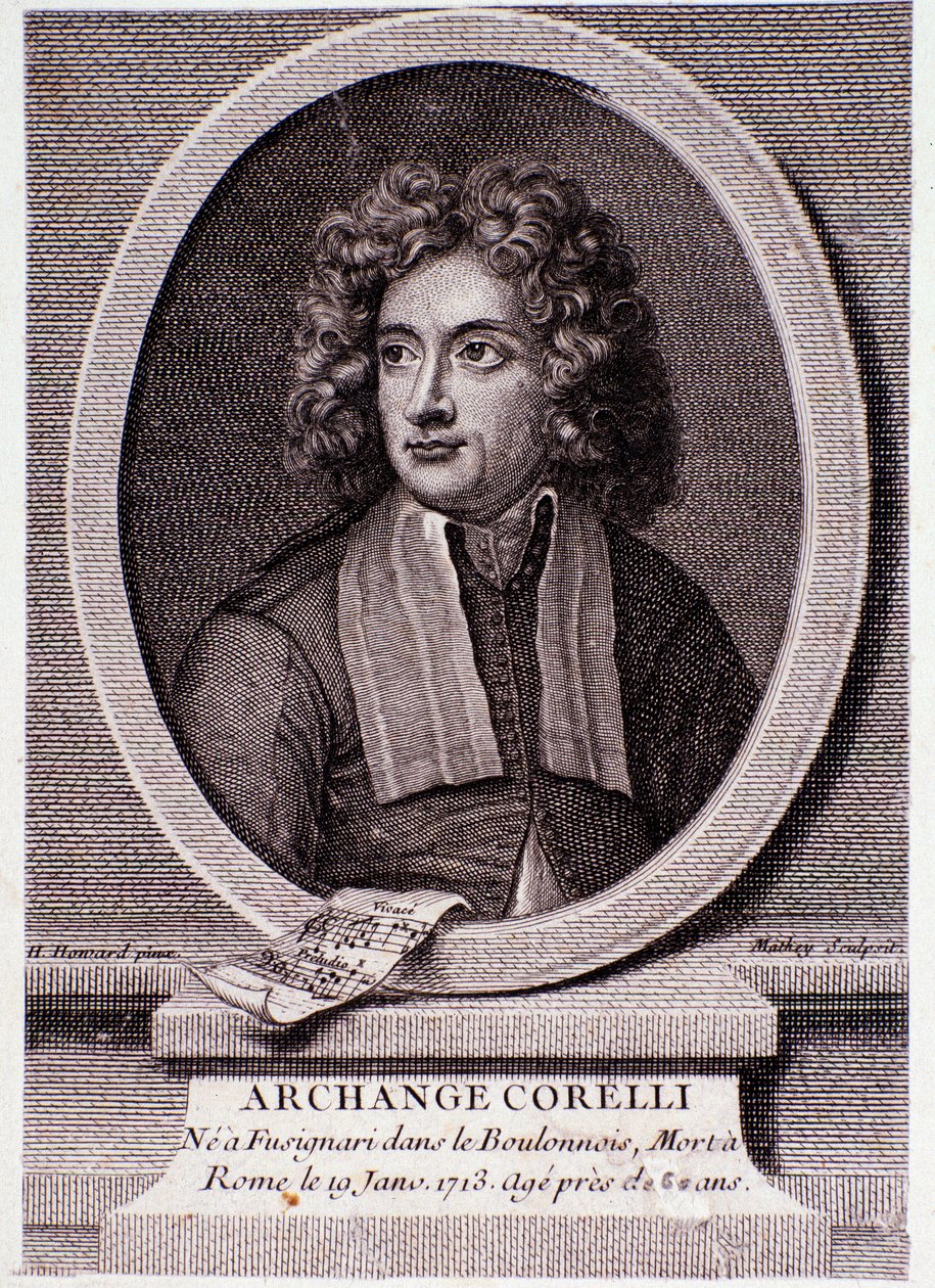 Portret Arcangelo Corelli (grafika) autorstwa Anonymous Anonymous