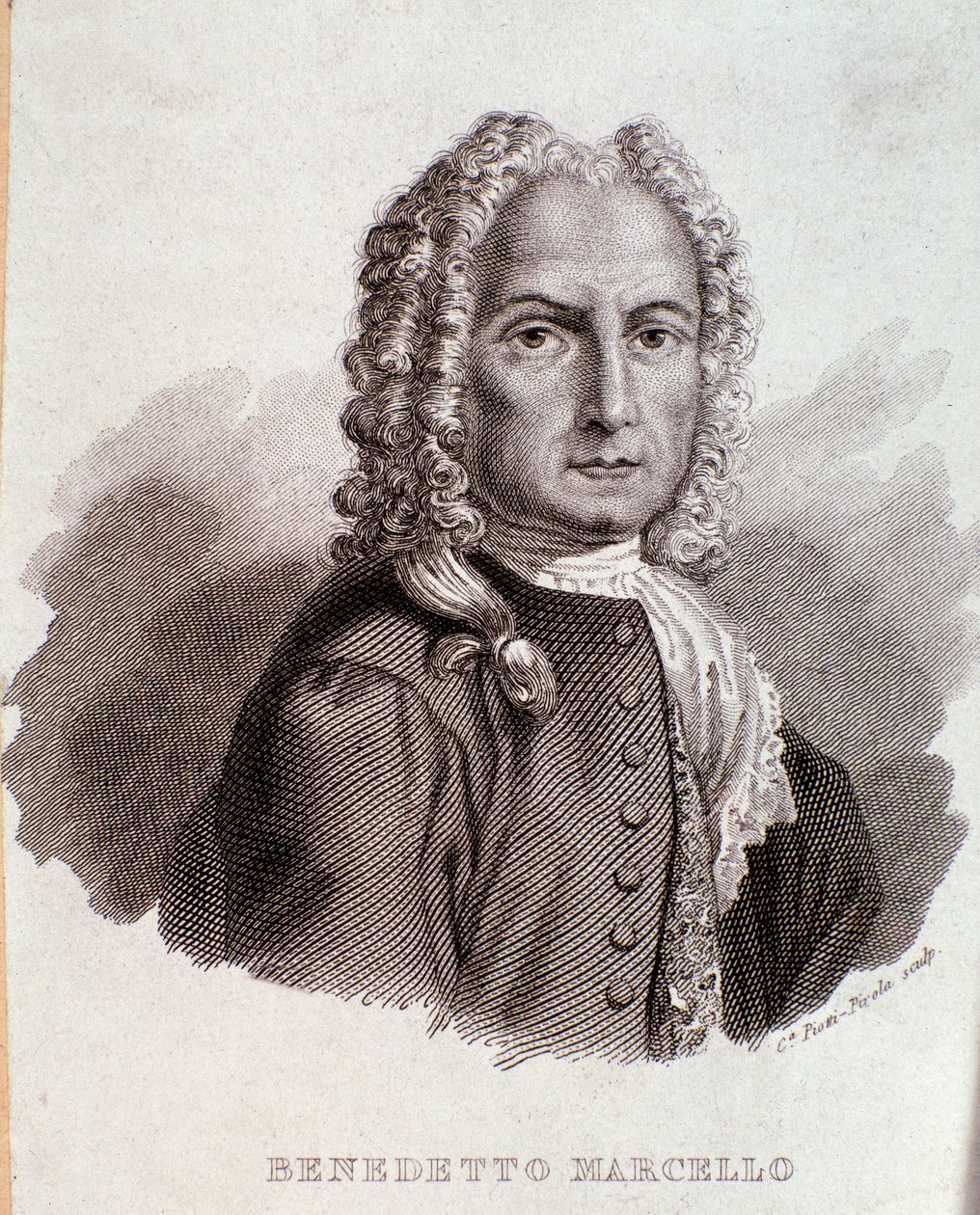 Portret Benedetto Marcello (grafika) autorstwa Anonymous Anonymous