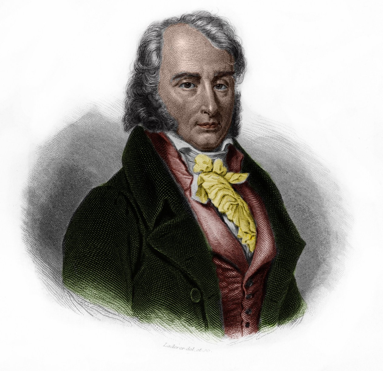 Portret Benjamina Constanta (1767 - 1830), urodzonego w Szwajcarii francuskiego szlachcica, myśliciela, pisarza i polityka. w „” LIBRE DES SPORERS”” Louisa de Cormenina Timona. 1842. Kolekcja prywatna. autorstwa Anonymous Anonymous
