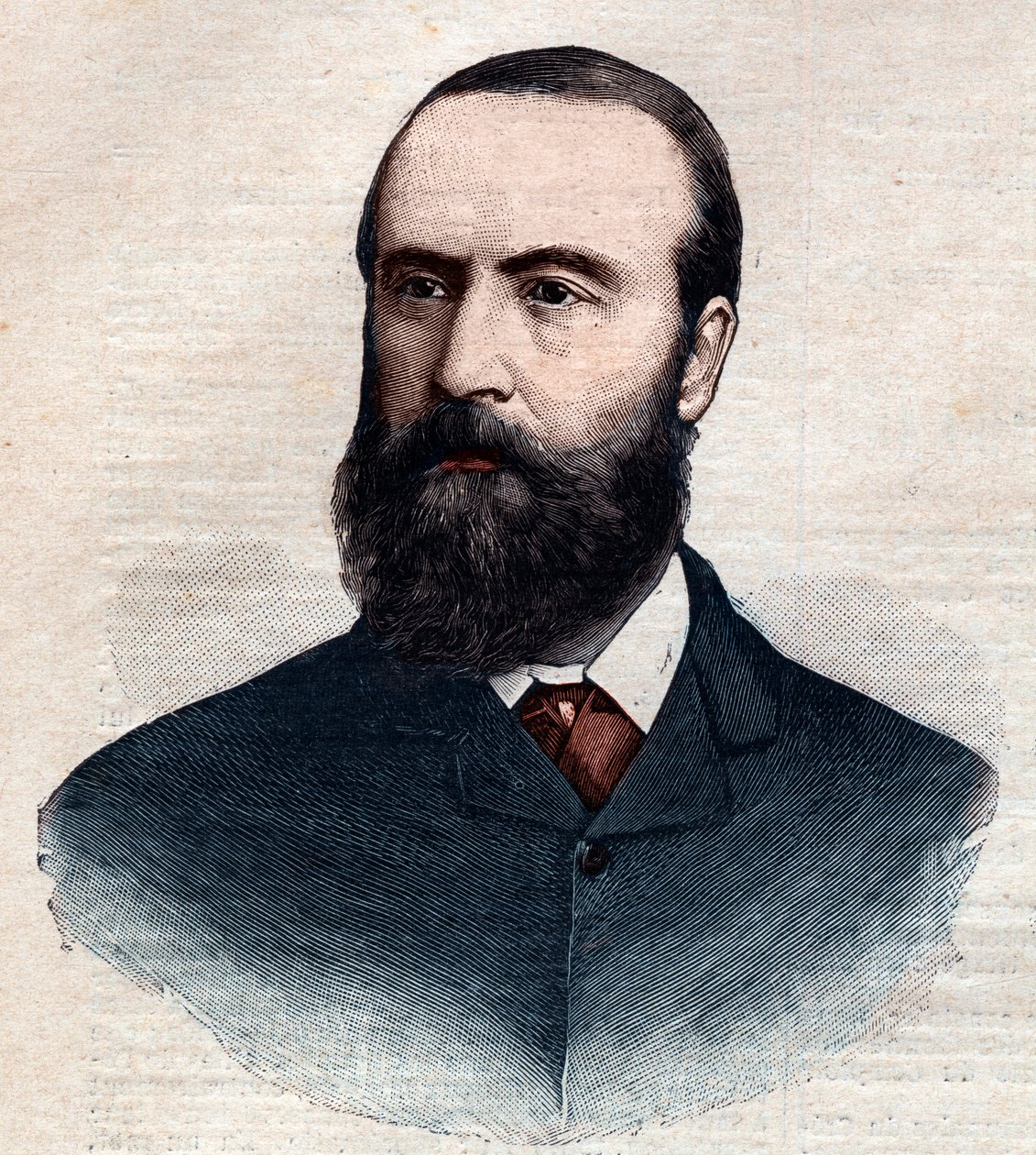 Portret Charlesa Stewarta Parnella (1846-1891), irlandzkiego polityka. Grawer w „Le petit Parisien”” z 1891 r. Ze zbiorów prywatnych. autorstwa Anonymous Anonymous