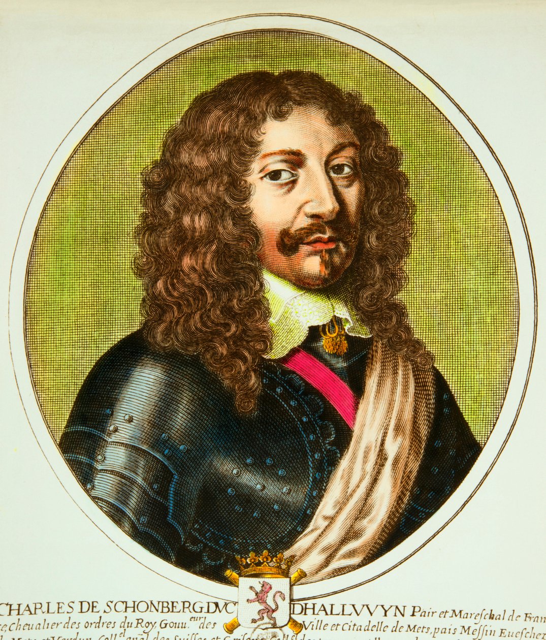 Portret Karola de Schomberg (1601-1656) księcia Halluin, para i maester Francji za panowania Ludwika XIII, Kolekcja Privee autorstwa Anonymous Anonymous