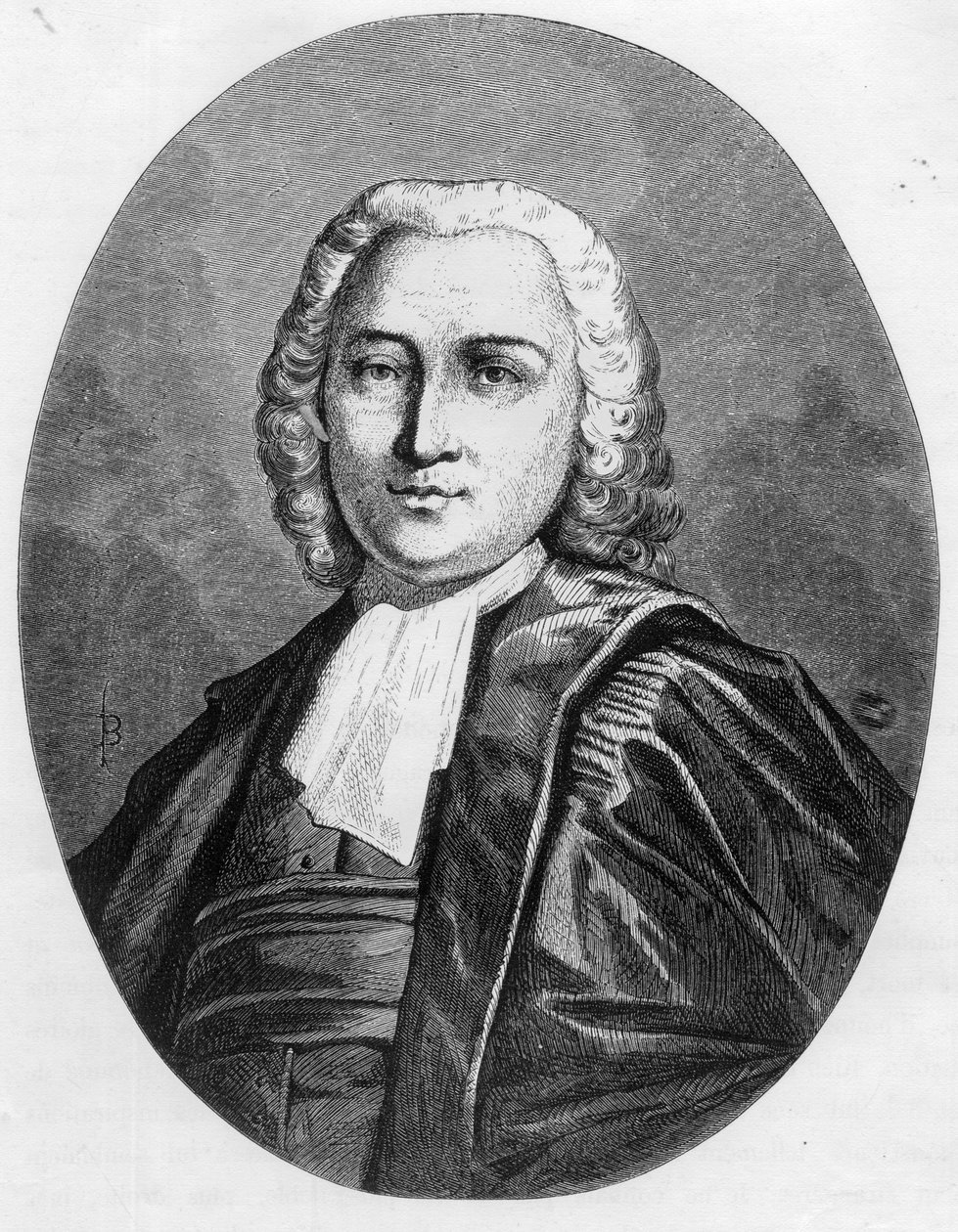 Portret Chretiena Guillaume de Malesherbes (1721-1794) prawnika króla na mocy Konwencji - Rycina z 1863 roku w „Czerwonej księdze - Histoire De L