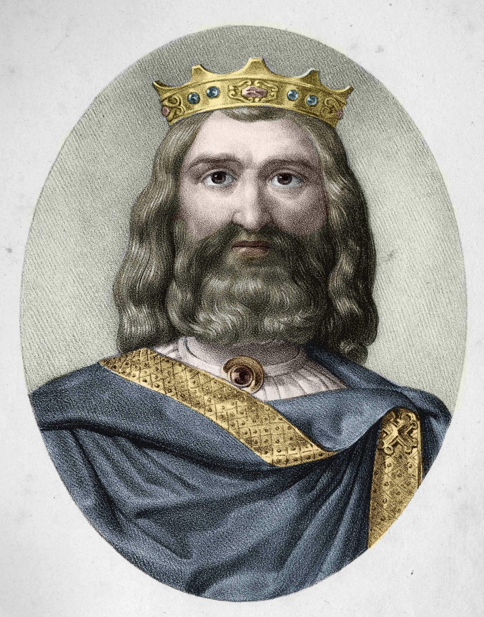Portret Clovis I (w. 466 - 511) Król Franków. autorstwa Anonymous Anonymous