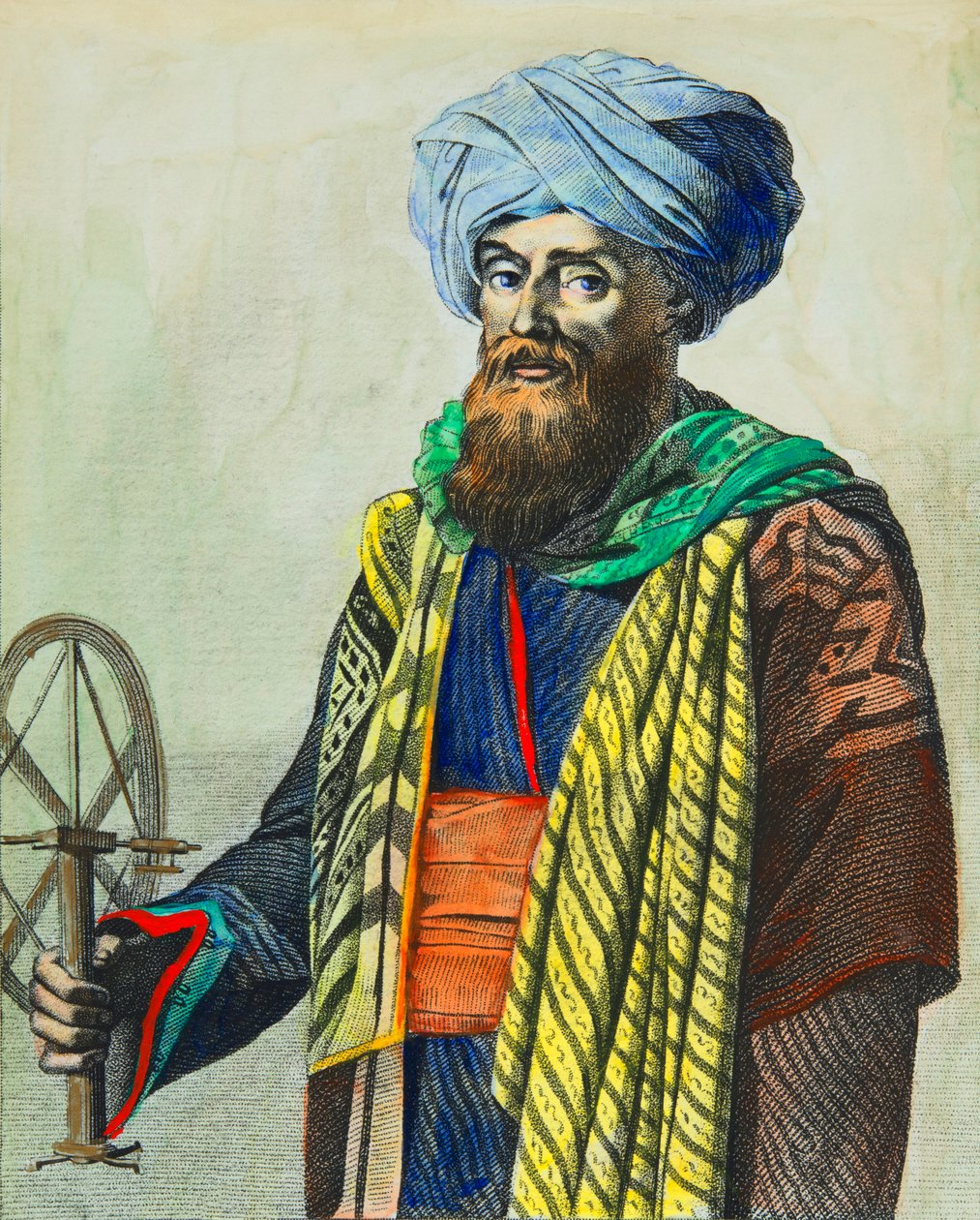 Portret Domingo Badia y Leblich (nazywany również Ali Bey) (1767-1818) Hiszpański oficer, kolekcja Privee autorstwa Anonymous Anonymous