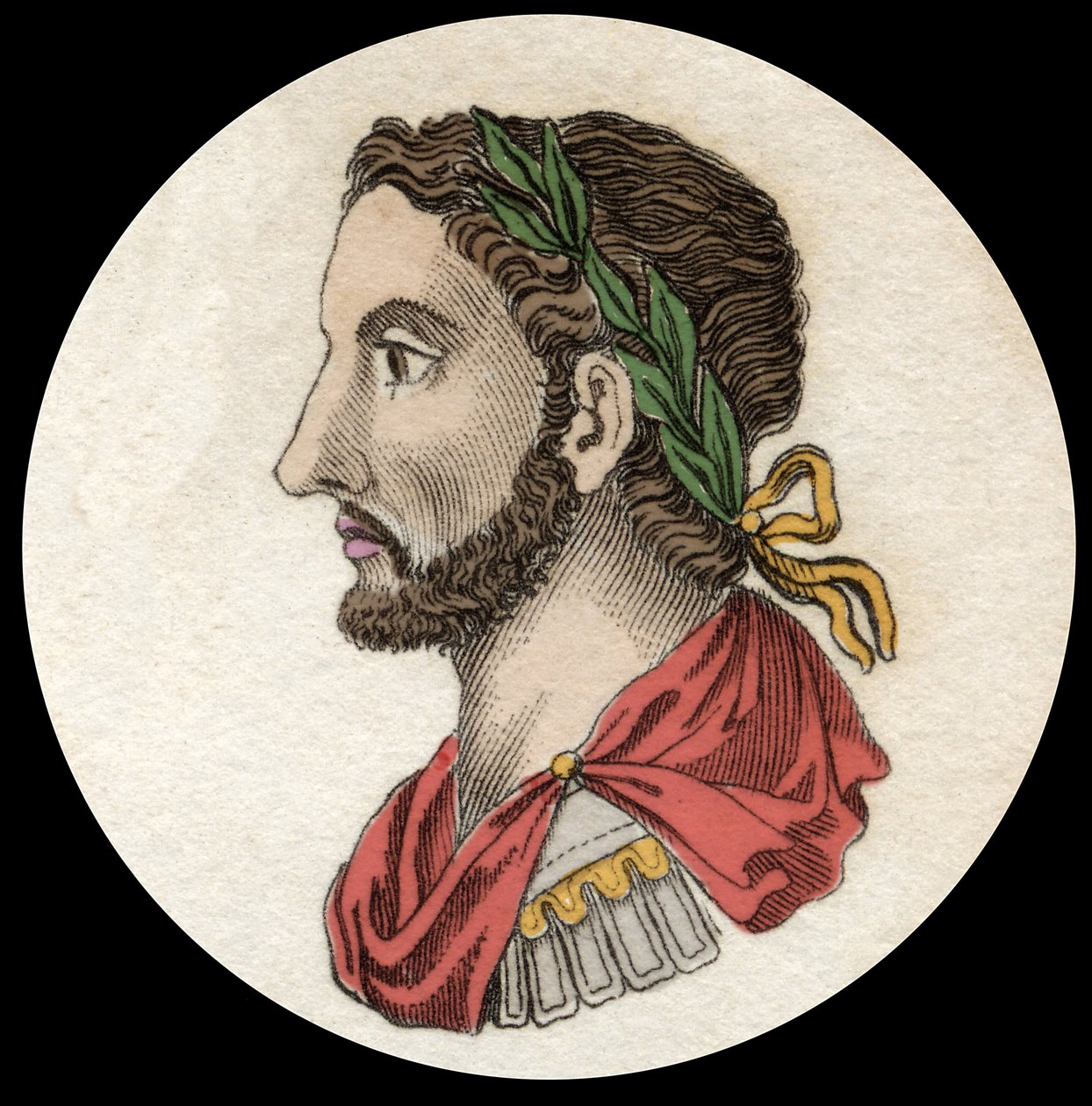 Portret cesarza Antonina Piusa (86-181). Rycina XIX wieku. Milanese autorstwa Anonymous Anonymous