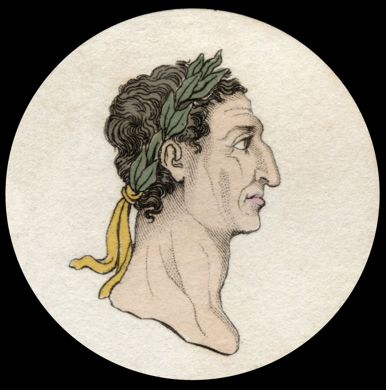 Portret cesarza Nerwy (Marcus Cocceius Nerva) (26-98 ne). Rycina XIX wieku. Milanese autorstwa Anonymous Anonymous