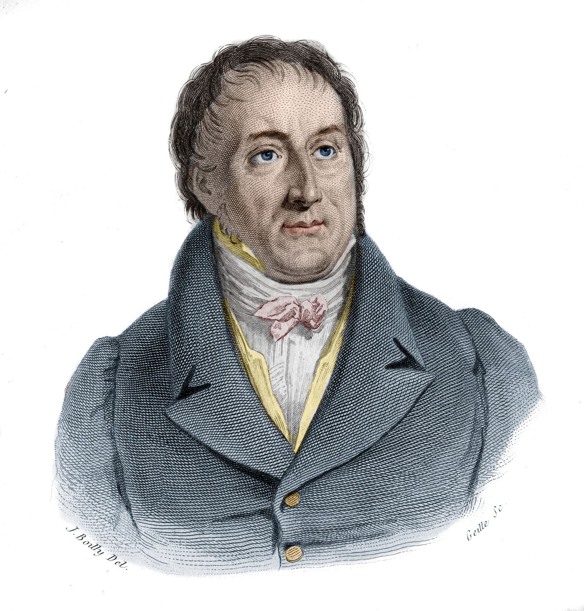 Portret Francois-Antoine (Francois Antoine) Jecker (1765-1834), francuski inżynier w „Portretach i historii pożytecznych mężczyzn: mężczyzn i kobiet wszystkich krajów i wszystkich warunków, którzy nabyli prawa do uznania mężczyzn” opublikowanym i rozpowsze autorstwa Anonymous Anonymous