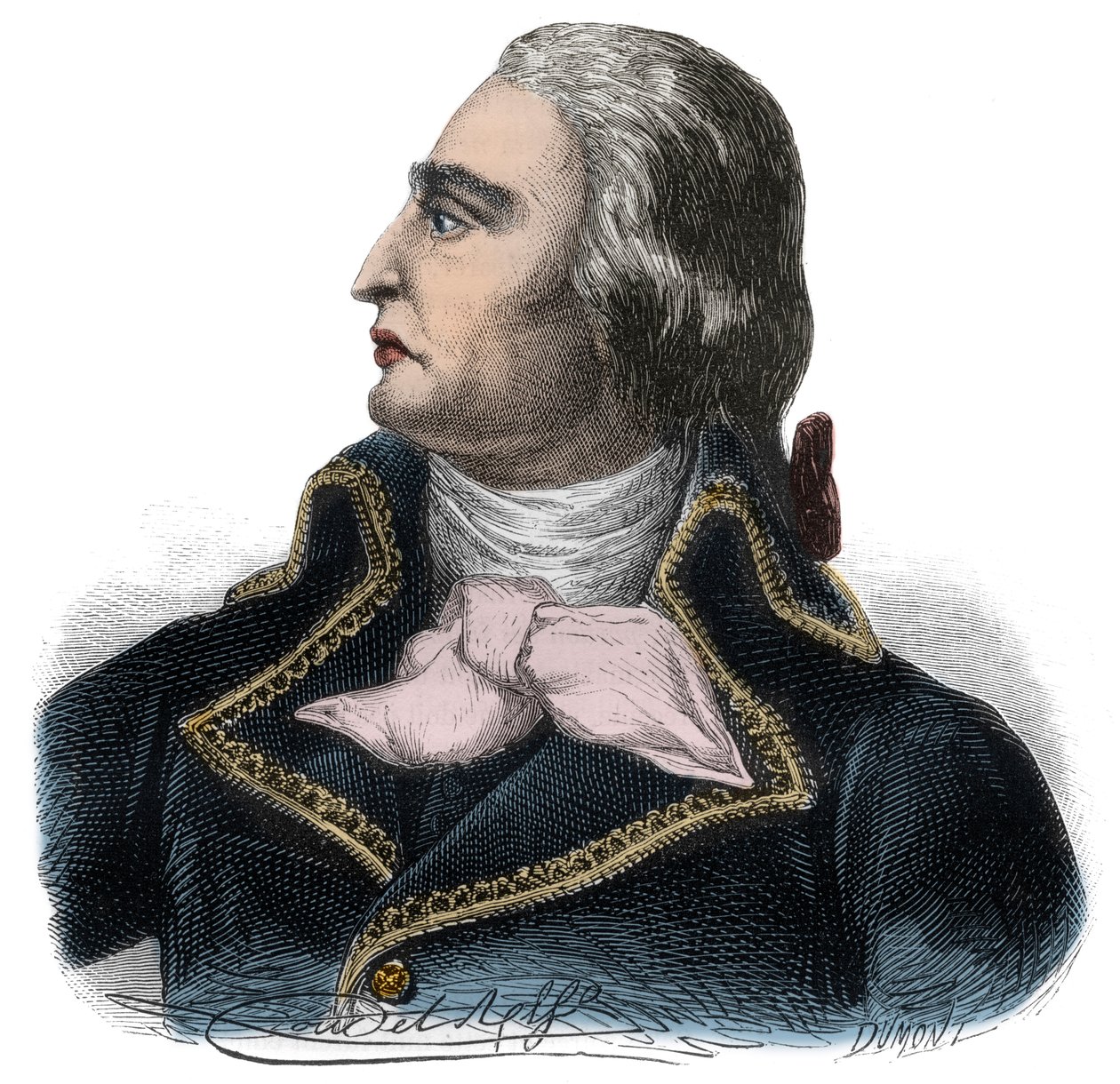 Portret Francois Josepha Westermanna, generała francuskiego (1751-1794) Armii Republikańskiej - Grawerowanie w „Histoire des Girondins” autorstwa Alphonse de Lamartine (1790-1869) 1865-1866 - Kolekcja prywatna autorstwa Anonymous Anonymous