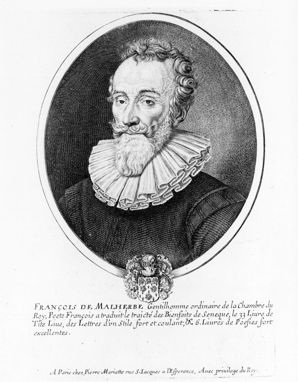 Portret Francois de Malherbe (1555-1628), francuskiego poety autorstwa Anonymous Anonymous