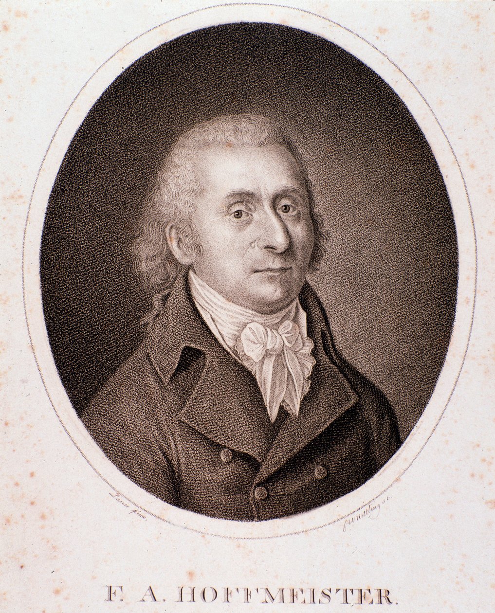 Portret Franza Antona Hoffmeistera (rycina) autorstwa Anonymous Anonymous