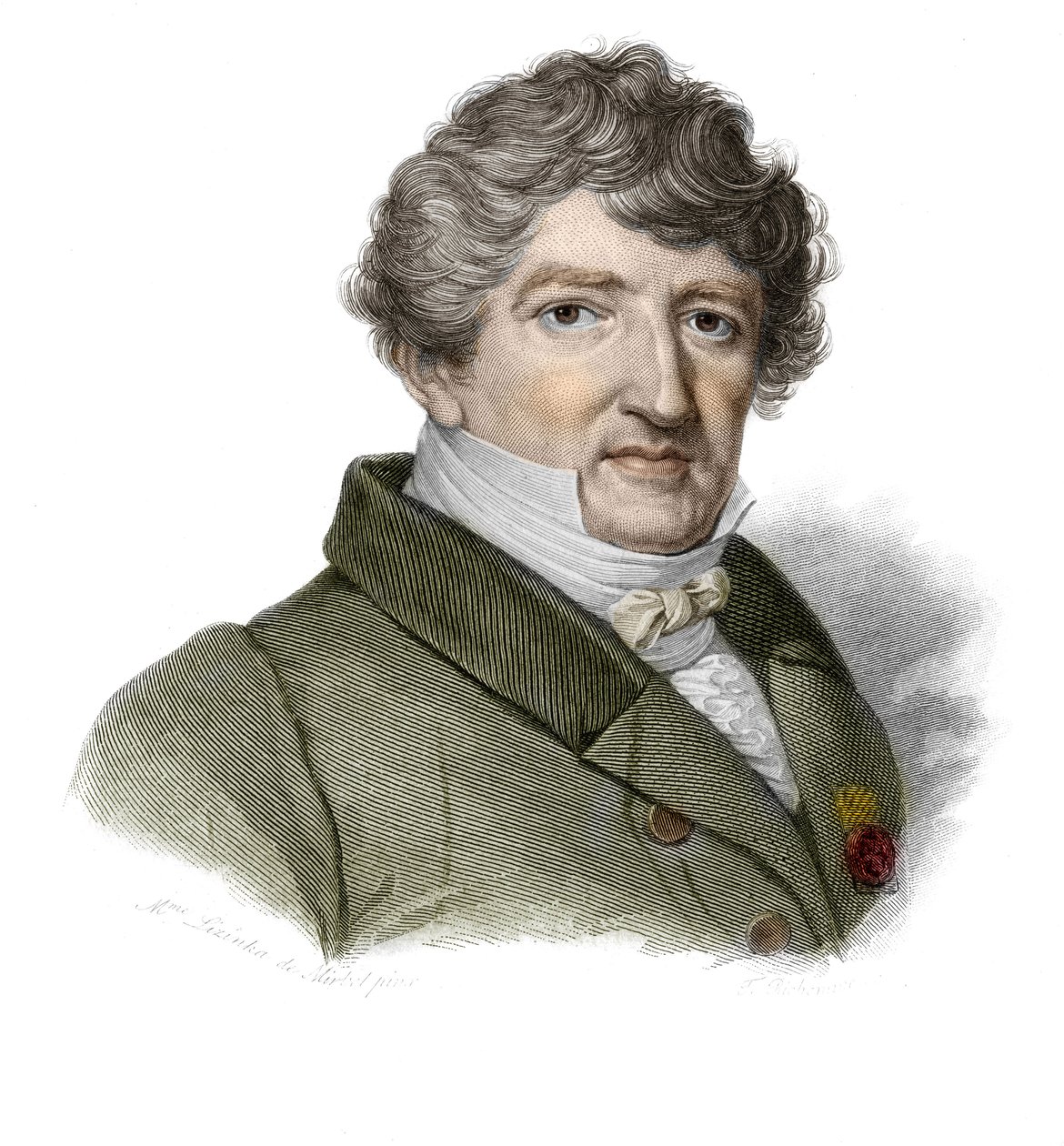 Portret Georgesa Cuviera (1764-1832), francuskiego paleontologa w „Portretach i historii pożytecznych mężczyzn: mężczyzn i kobiet wszystkich krajów i wszystkich warunków, którzy nabyli prawa do uznania mężczyzn” opublikowanym i propagowanym przez Societe M autorstwa Anonymous Anonymous