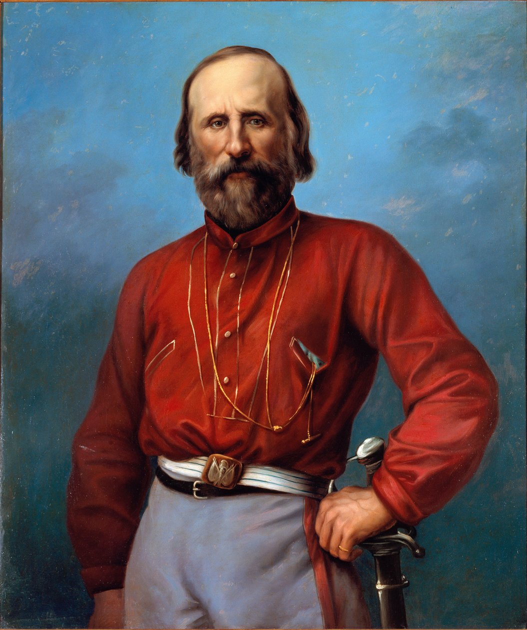 Portret Giuseppe Garibaldiego (1807-1882) Anonimowy obraz XIX wieku. Brescia, kolekcja prywatna autorstwa Anonymous Anonymous