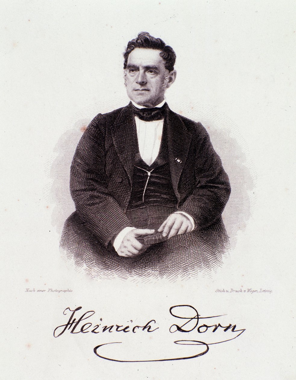 Portret Heinricha Dorna (1804-1892) Niemiecki dyrygent, kompozytor i dziennikarz XIX wieku. Prywatna kolekcja mediolańska autorstwa Anonymous Anonymous