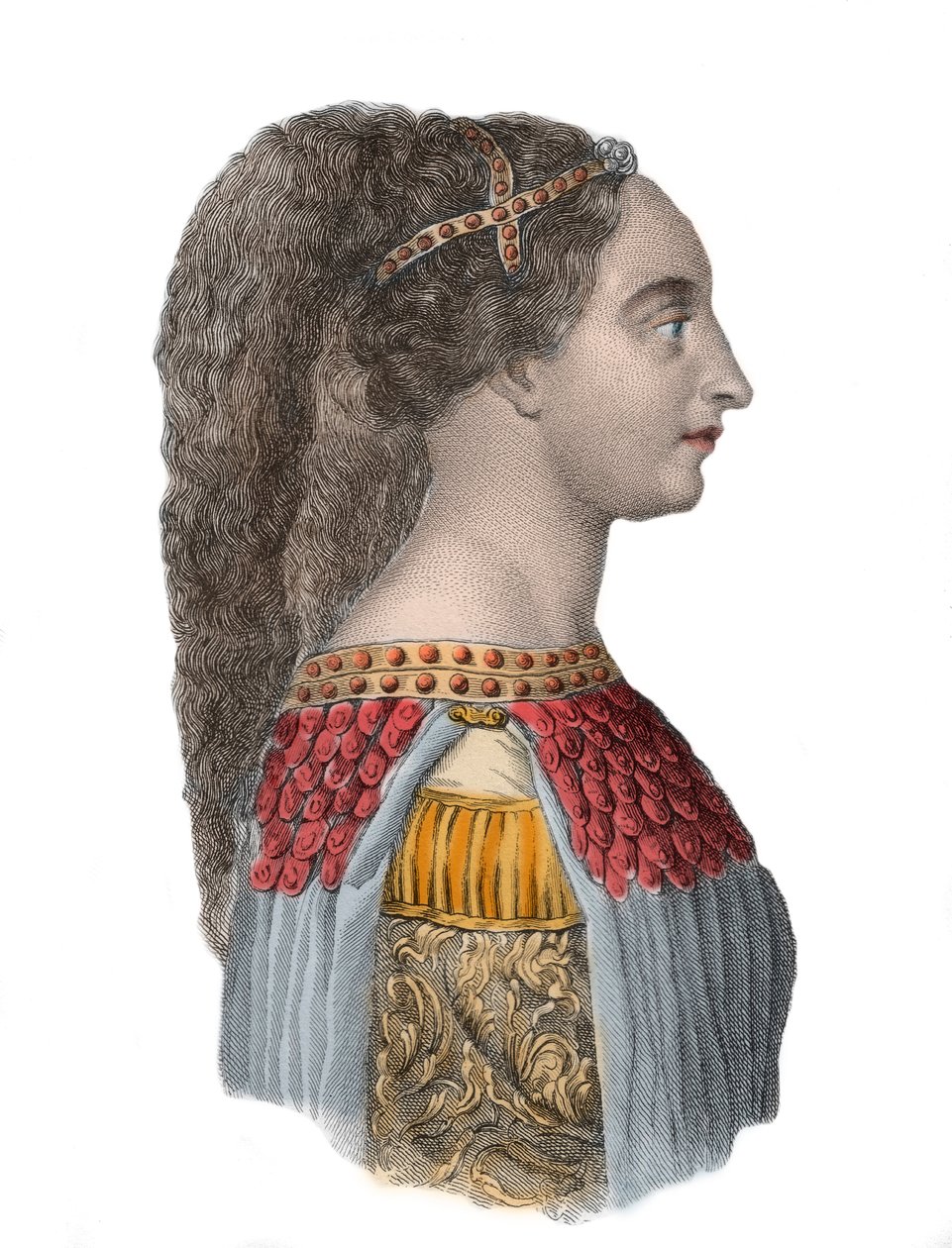 Portret Isotta degli Atti - Włoska Renesansowa - 1433-1474 - autorstwa Anonymous Anonymous