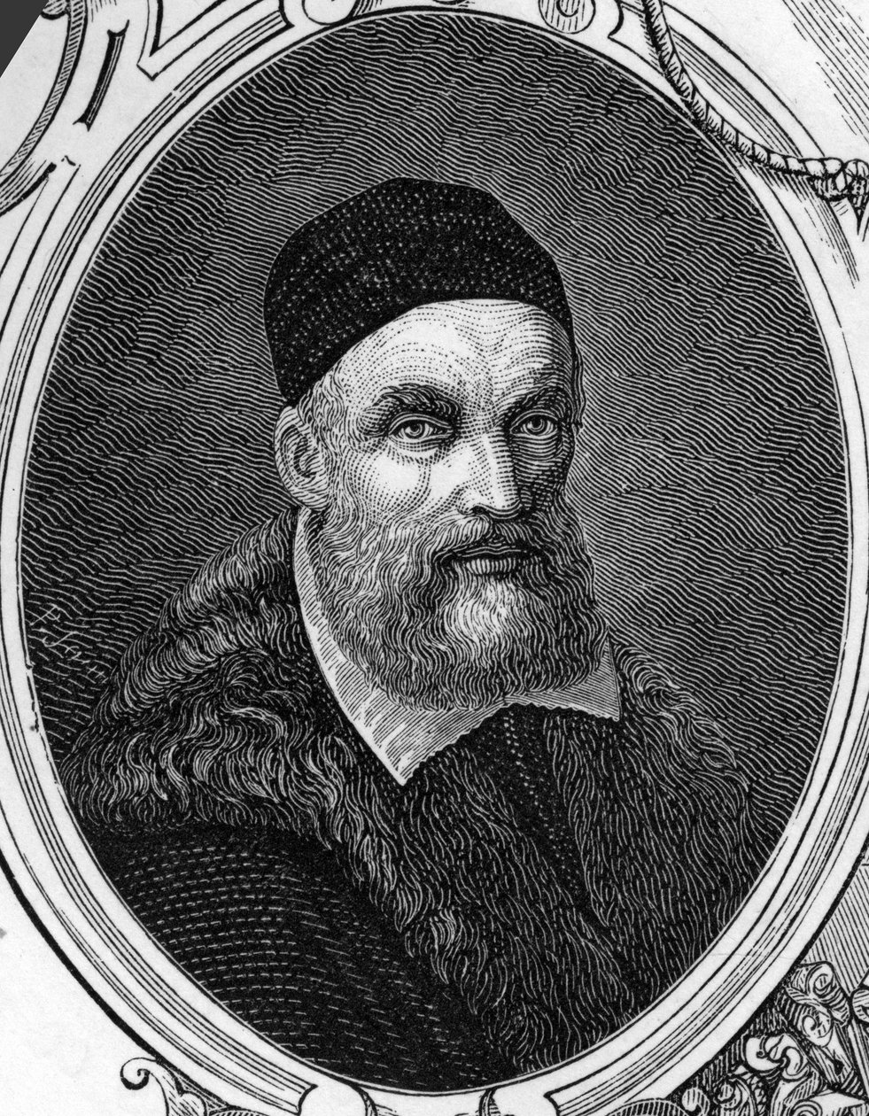 Portret Jacopo lub Giacomo Bassano (1518-1592) włoskiego malarza. Rycina z 1859 r. w „”galeriach Europy – Włochy” autorstwa armengaud. Prywatna kolekcja. autorstwa Anonymous Anonymous