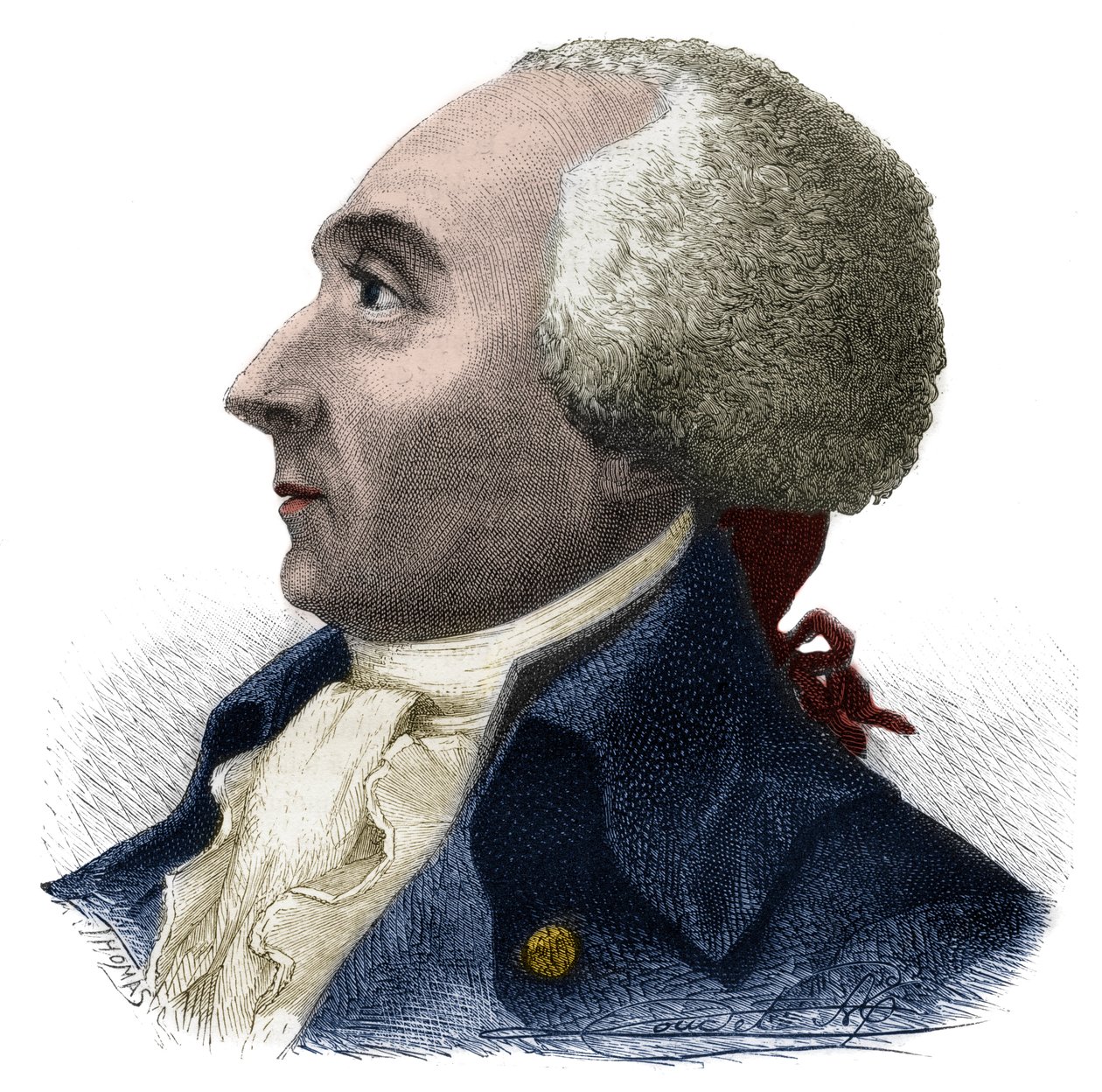 Portret Jacquesa Rene Heberta (1757-1794) Francuski dziennikarz i polityk - Grawerowanie w „Histoire des Girondins” Alphonse de Lamartine (1790-1869) 1865-1866 - Kolekcja prywatna autorstwa Anonymous Anonymous