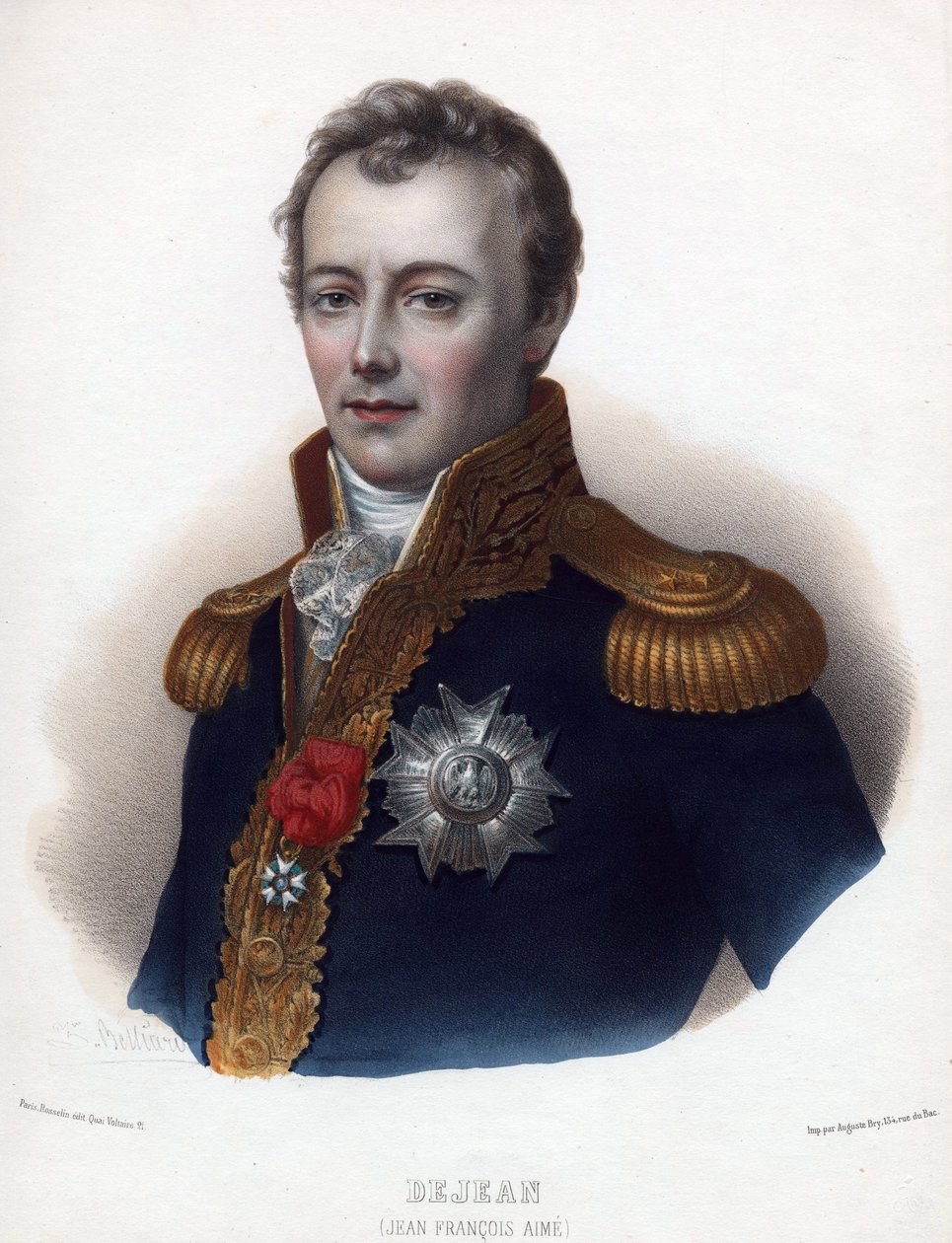 Portret Jean Francois Aime (Jean-Francois-Aime) Dejean (1749-1824) - Anonymous - 1835 - Litografia, akwarela - 32x24 - Kolekcja prywatna autorstwa Anonymous Anonymous